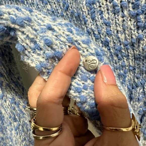 Scotch & Soda Blue Crew Neck Boucle Sweater MSRP $379 Size XS - Picture 6 of 7